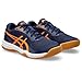 ASICS Kid's Upcourt 5 Grade School Court Shoes, 1, Peacoat/Shocking Orange