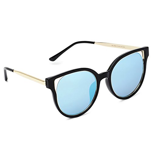 MARC LOUISUV protected Cateye Men Sunglasses ML4004 C1 53 - Black-Blue, Black