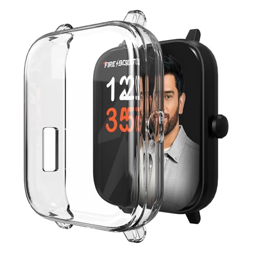 Image of Sounce Watch Case Compatible for Fire-Boltt Ninja Call Pro Plus 1.83 inch Smart Watch Silicone Screen Protector, Scratch-Resistant HD Clear Touch Sensitive Ultra-Thin Protective Cover - Transparent