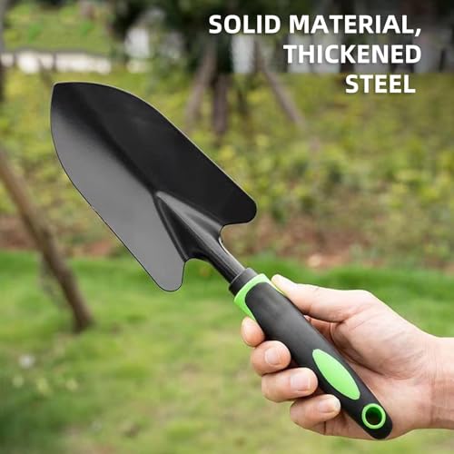 EclipseGuard 2 PCS Blumenkelle, Gartenkelle & Handbreite Schaufel Spitz, Klein Pflanzkelle zum Garten Balkon, Länge 32 cm, Langlebiger Stahlkopf/Kunststoff Griff, Klein gartenschaufel Set