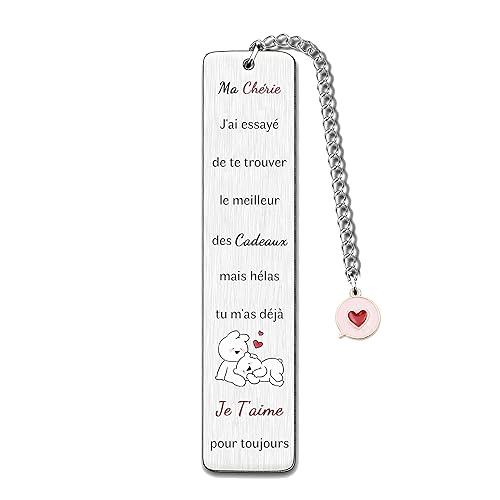 Marque-pages Amoureuses Femmes Anniversaire Cadeaux de Noël Saint-Valentin Fiançailles Anniversaire de Mariage Chérie Romantique Souvenir Miel Spécial...