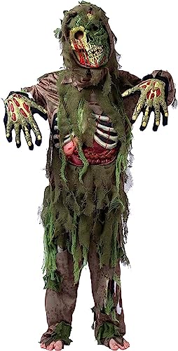 Disfraz de Esqueleto Zombie Swamp Deluxe para Niños miniatura 3