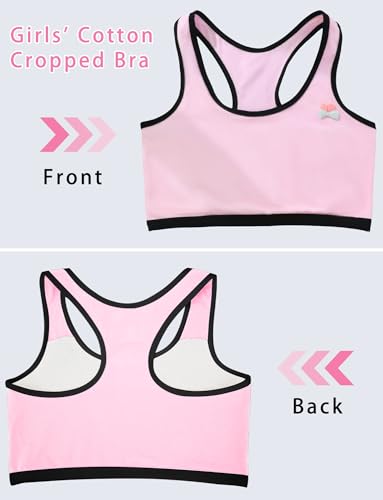 Happy Cherry Girl’s Bra Tank Top Racerback Training Bras Crop Camisoles Undershirt for Teen Girls 7-12 Years2