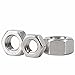 M2.5 Hex Nuts 304 Stainless Steel 18-8,Lock Nut, Full Thread, Hex Drive,Metric Nuts Fasteners, Bright Finish 50Pcs