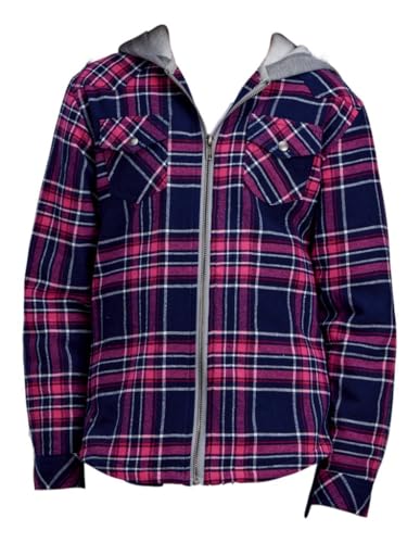 ROPER Western Jacket Girls Flannel Shirt Zip Blue 03-298-0119-1801 BU
