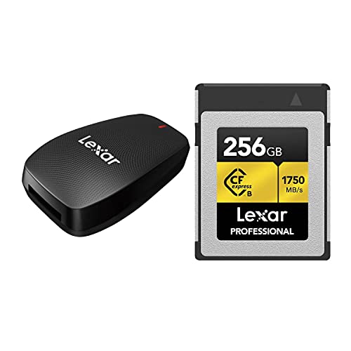 Lexar 256GB Professional CFexpress Type-B Memory Card + Lexar CFexpress Type B USB 3.2 Gen 2x2 Reader