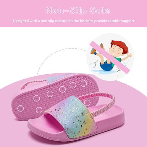 Image of WateLves Toddler Boys Girls Slides Sandals for Swim Beach Kids Water Shoes Casual Summer Slippers