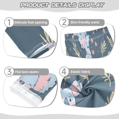 Toddler Girls Leggings Printed Yoga Pants Leggings Blue Pink Koala for Kids3