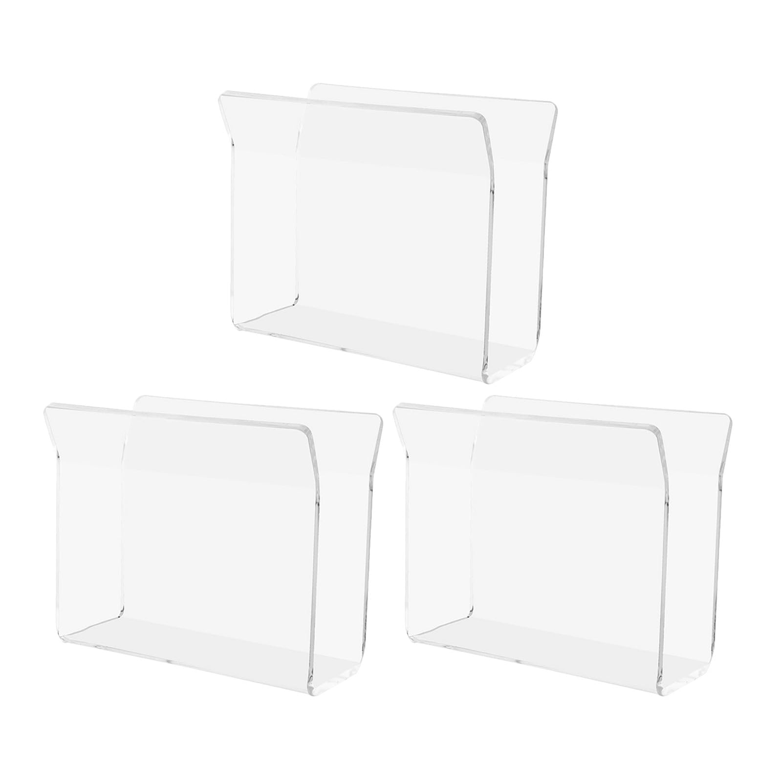 DOITOOL Dispensador de servilletas acrílico de 3 piezas: Soporte para pañuelos de encimera para cocina, baño, mesa de comedor - Dispensador de servilletas transparente para pañuelos y toallas de