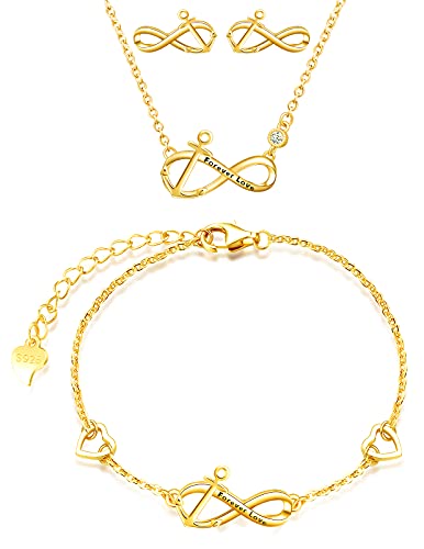 INFINIONLY Collana Bracciale Orecchini da donna