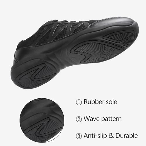 Girls Cheer Shoes Black Breathable Cheerleading Shoes Non-Slip for Cheer Competitions, Practice, Dance, Gymnastics Size Little Kid 12 to Women 11.54