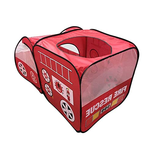 Image of Kids Childrens Playhouse Indoor Outdoor Pop Up Fire Truck Car Play Tent Toy | Play Tents | Tents, Tunnels & Playhuts | Outdoor Toys & Structures