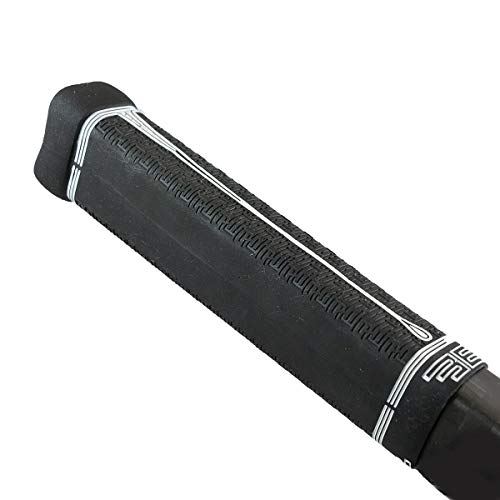 Buttendz Fusion Z Hockey Stick Replacement Grip - Reusable Design, Small Knob Player Grip for Top Hand Mobility, Fits All Stick Sizes (Black, White Drip)