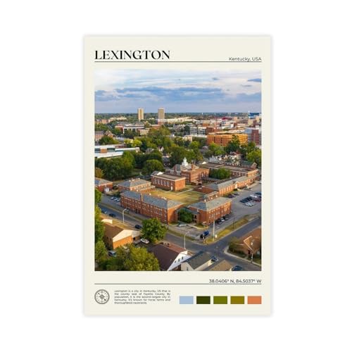 OAHFDF Lexington Photo Kentucky - Lienzo decorativo para pared, pinturas para decoración de sala de estar, dormitorio, 50 x 75 cm