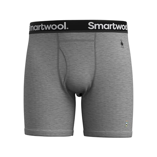 Smartwool Merino Wool Men's Boxer Shorts - Grey Heather, M