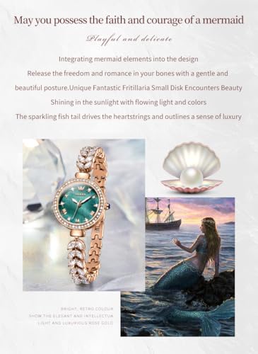 Image of OLEVS Diamond Watch for Women Luxury Dress Rose Gold Bracelet Casual Elegant Waterproof Date Ladies Quartz Wrist Watches