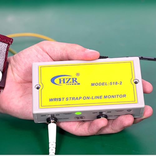 Image of Anti-Static Wrist Strap On-line Monitor 518-2 Anti Static Wristband Alarm Tester ESD Detector Workstation Instrument Online Test Real Time Monitoring grounding Device for ESD-Safe Workbench