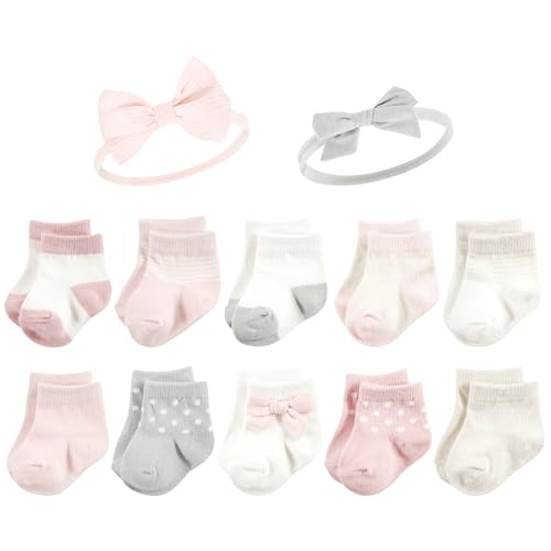 Image of Hudson Baby Baby Girls' Sock and Headband 12pc Set