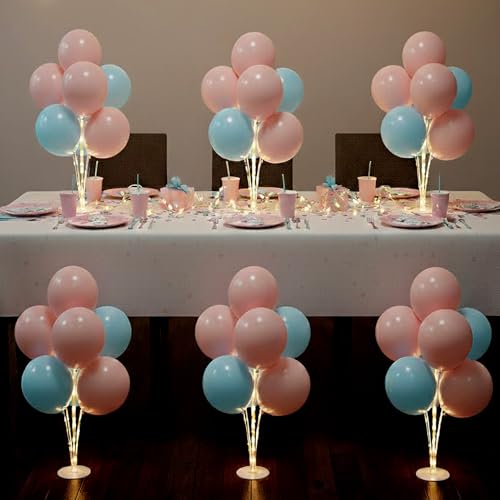 Image of Lightsfever 6 Sets LED Balloon Table Centerpieces for Party Decorations