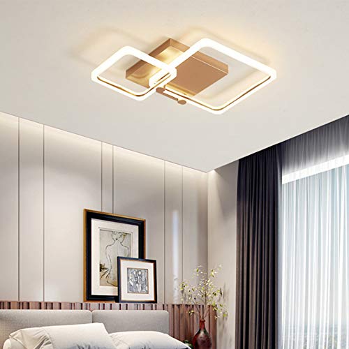 Lámpara LED de techo sencilla y moderna, dorada, grande y pequeña, dos metros cuadrados, dormitorio, comedor, pasillo, 36 W, armario Cover