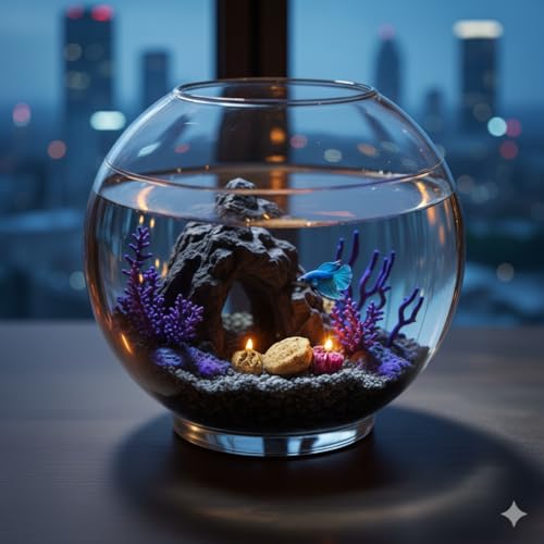Image of CAS 1L to 14L Glass Fish Bowl (12 'inches' Premium Neck Less (Glass)) 13.5L