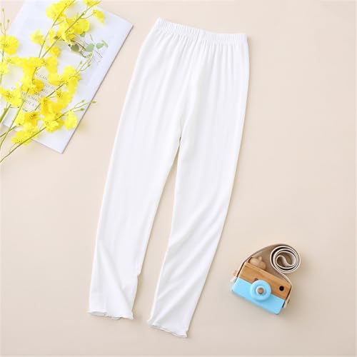 Moonker Soft Bottom Pants for Girls Comfy Elastic Waist Solid Color Light Casual Skinny Pants Trendy Slim Winter2