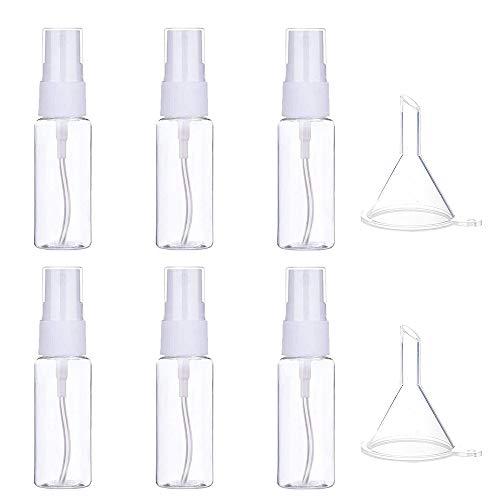 Preisvergleich Produktbild Sprühflaschen, 50 ml, transparent, leer, feiner Nebel, Kunststoff, Reise-Zerstäuber, Flaschenset, nachfüllbar