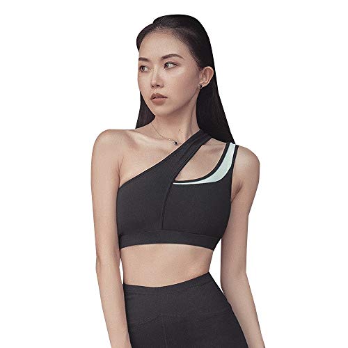 MAATCHH-CSB Women's sports bras Women's Sports Bra Impact Workout Bra One Shoulder Tops Comfortable Gym Yoga Bras Soft and light (Color : Black, Size : L)