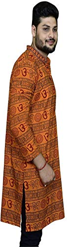 Image of Men's Cotton Long Kurta (Multi-Coloured)
