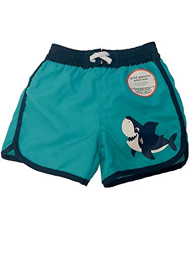 Wonder Nation Infant Boys Whale Aquacade Blue Swim Short Trunk - 3-6 Months