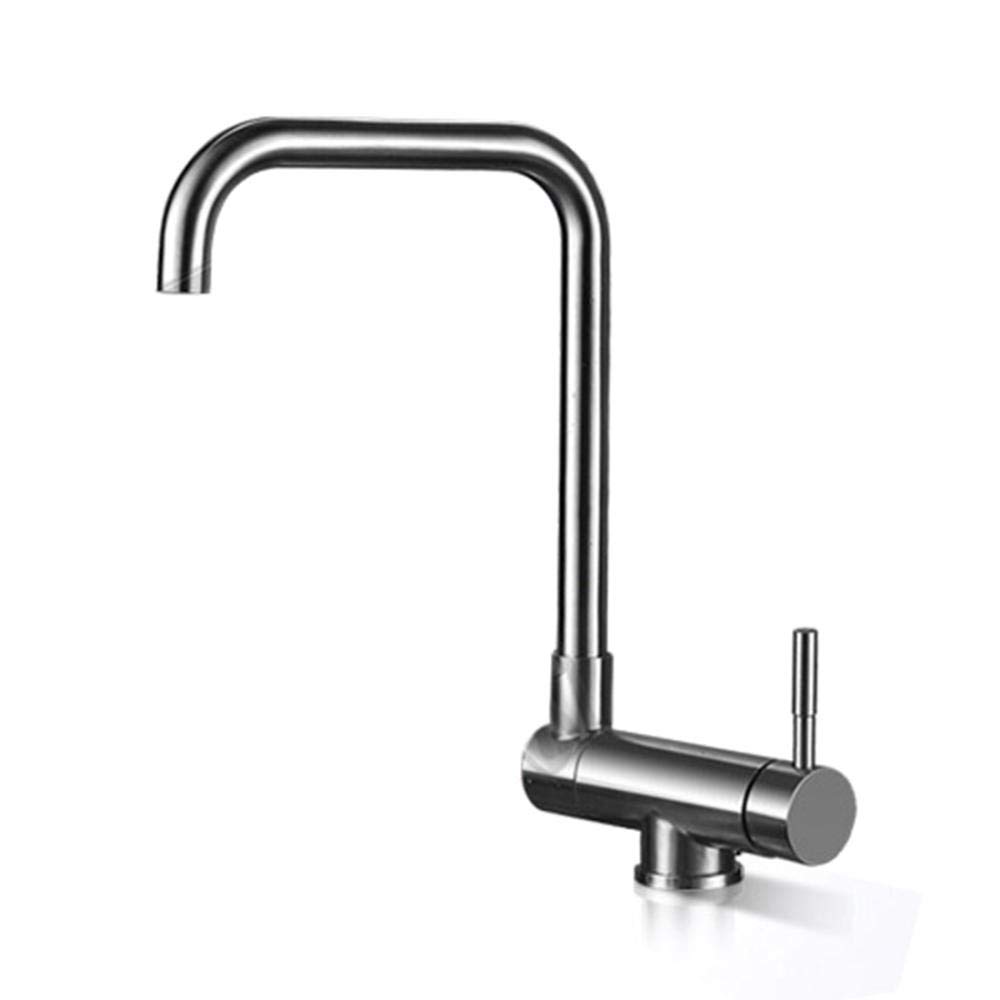 Robinet de cuisine pliant pour évier devant fenêtre en inox 304
