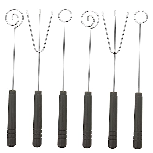 OFFSCH Diy Decor Tool 6pc Stainless Steel Fondue Forks for Cheese Fondue Chocolate Dipping Forks Smooth Surface