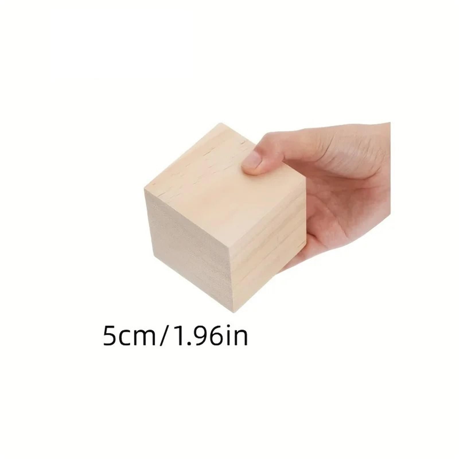 Klocki drewniane dla rzemiosła 8 szt. Niedokończone drewniane kostki DIY Craft Naturalne drewno sosnowe Uniwersalny wystrój 5 cm