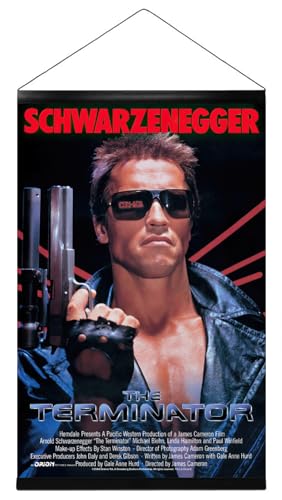 Close Up The Terminator - Poster (motif principal - Arnold Schwarzenegger) (taille : 61 cm x 91,5 cm) (poster et barres d'affiches)