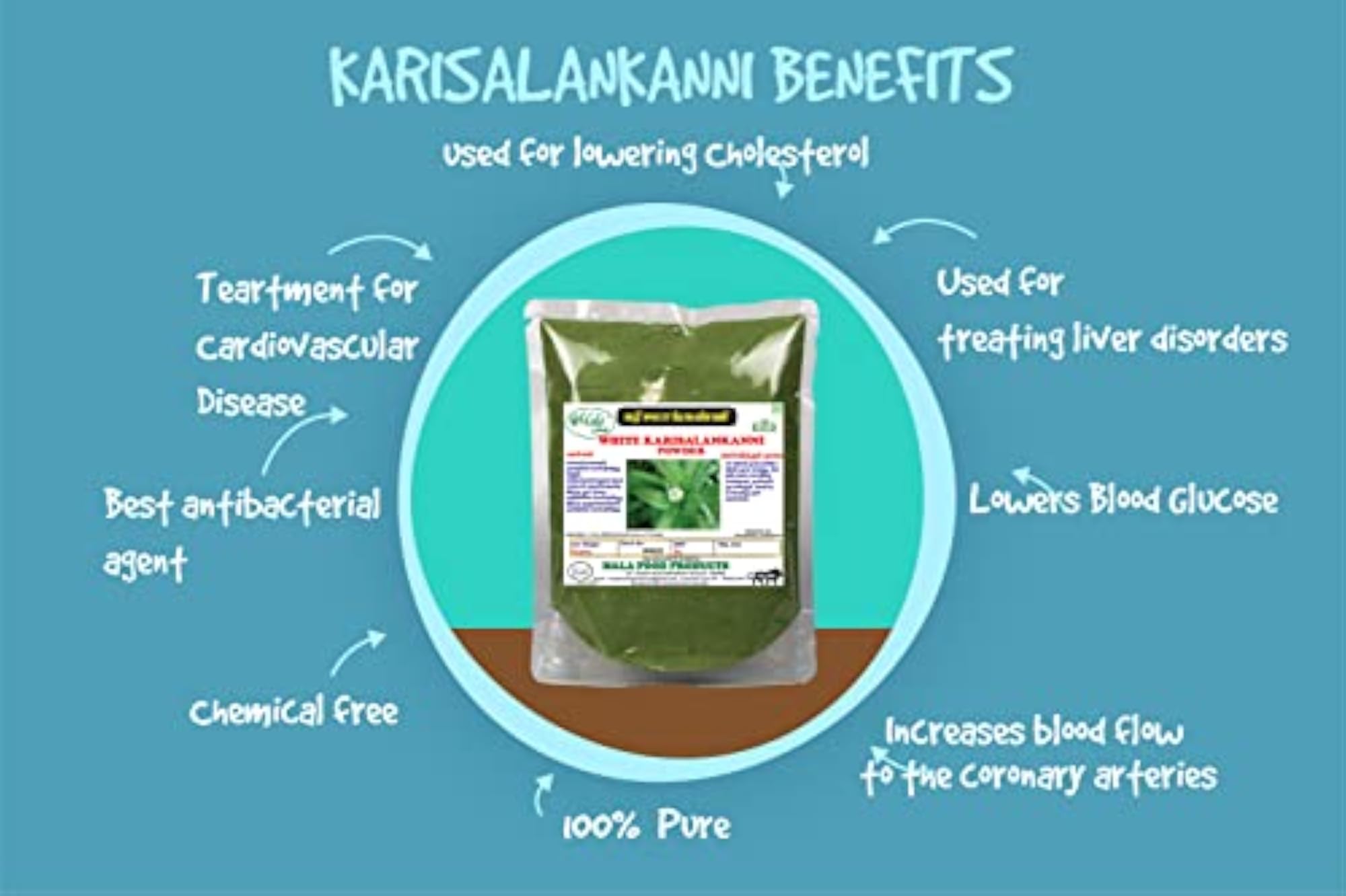 MALA Karisalankanni Powder 250g, Herbal Hair Care