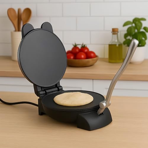 Image of Drumstone (𝐋𝐢𝐦𝐢𝐭𝐞𝐝 𝐓𝐨𝐝𝐚𝐲) Non Stick Electric Roti & Khakra Maker 1000 Watt, Adjustable Heat Control Roti and Khakhra Press with Stainless Steel Design 𝟏𝟓 𝐘𝐞𝐚𝐫𝐬 𝐖𝐚𝐫𝐫𝐚𝐧𝐭𝐲