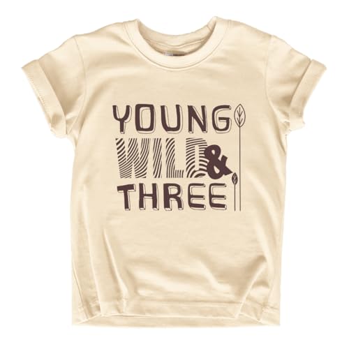 Image of Young Wild and Three Girl 3rd Birthday Outfit Toddler Shirts 3 Year Old Girls Third Party Tshirt