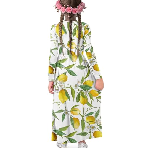 Girls Casual Maxi Dress Long Sleeve Loose Holiday Dresses with Pockets Back to School Outfits for Girls Plus Size2