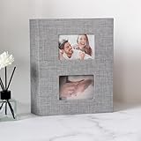 Photo Album 6x4 Slip in, Linen 200 Pockets Photo Albums Holds Landscape Only 10x15cm Picture No stickers included Grey Small - Image 7
