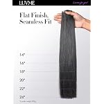 LUVME Seamless Yaki Straight Clip in Hair Extensions Real Human Hair for Women, 16 Inch 110g 6Pcs, Remy Hair Clip Ins, Seamless Clip Ins for Natural Volume & Daily Wear - Image 4
