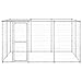 vidaXL Outdoor Hundezwinger mit Überdachung Verzinkter Stahl 7,26m² Hundekäfig