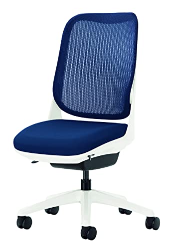 ライオン事務器 オフィスチェア アームレス ライド コズミックブルー 79800