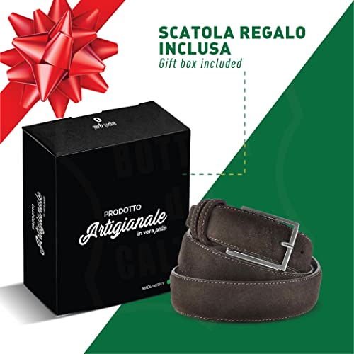 Handmade suede belt for men Made in Italy2