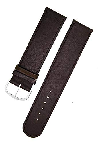 Uhrenarmband echtes Leder XXL Braun mit brauner Naht 22mm Uhrenarmband echtes Leder XXL Braun mit brauner Naht 22mm