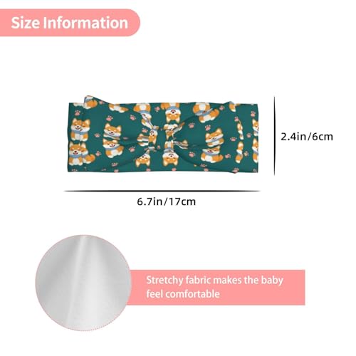 Cute Puppy Paw Print Baby Girl Bows Headbands Baby Girls Newborn Headbands Infant Toddlers 0-6 Months3