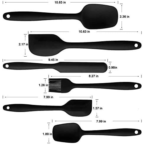 Spatola In Silicone Nero Con Manico Ergonomico – Antiaderente, Resistente Al Calore E Facile Da Pulire (27 Cm)