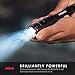 NEBO Redline-X Rechargeable Waterproof Flashlight: 1800 lumen, 4x zoom, Switch-X technology; patented paddle switching mechanism to operate the power mode and instant activation for TURBO and Strobe