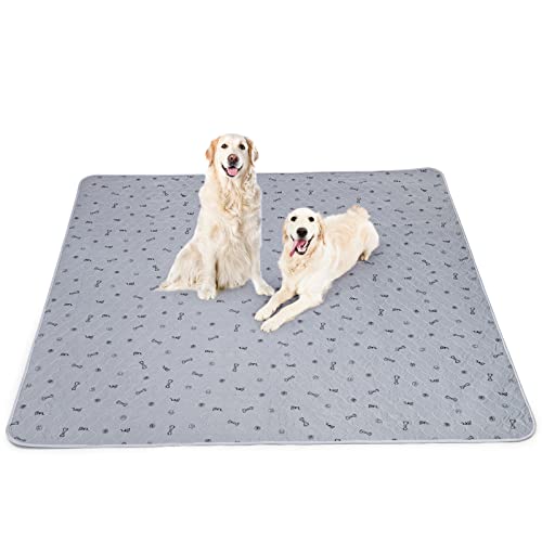 1 Stück sehr saugfähige PIPI-Matten für Hunde, 168*125cm wasserdicht und waschbar Puppy Training Pads, rutschfeste Welpen unterlagen für Hundekäfig, Sofa und Boden