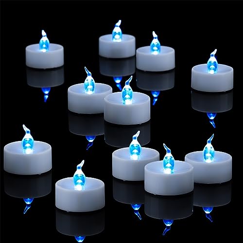 Bougies LED bleues sans flamme pour illuminer vos événements en toute sécurité sans fumée