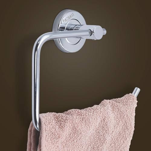 Image of Stainless Steel Wall-Mounted Toilet Paper Holder - Rustproof Tissue Roll Hanger with Swivel Arm, Durable, Rust Proof (C-Shape, Chrome Finish, Pack of 1)